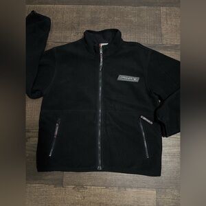 SPYDER Kids Black Fleece Jacket Full Zip High Neck Embroidered Logo Size 14